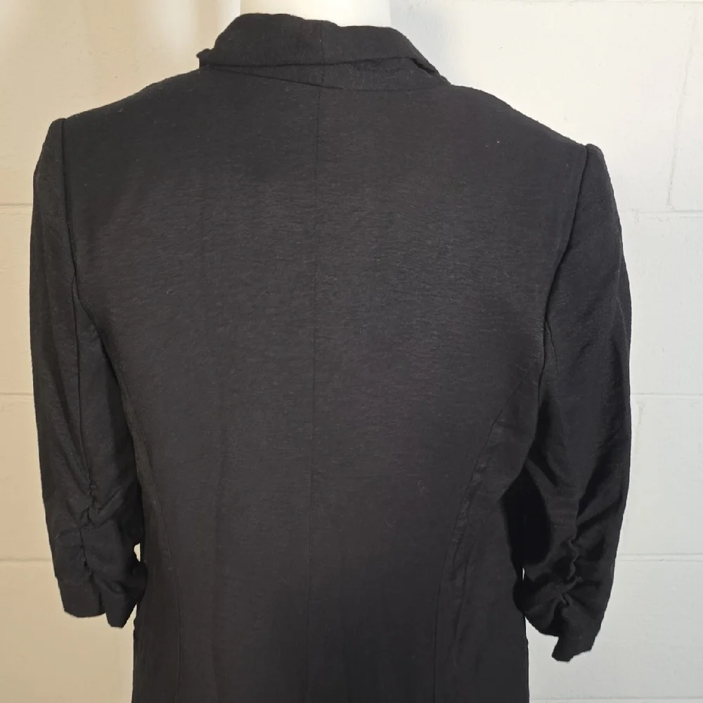 Black Open Front Cardigan - Picture 7 of 9